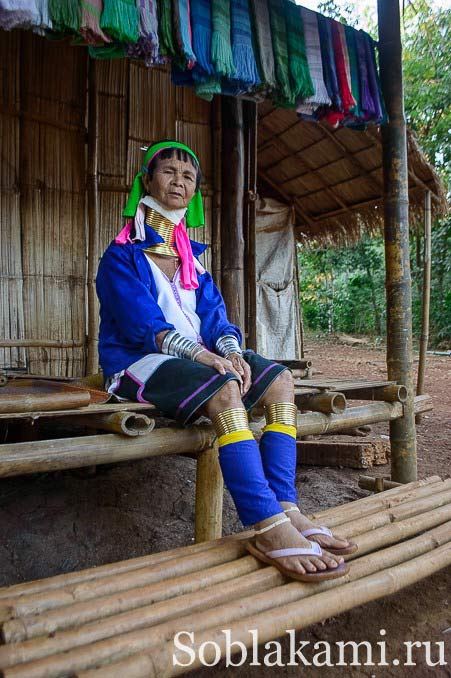 племена длинношеих и длинноухих в Чианграе, Таиланд